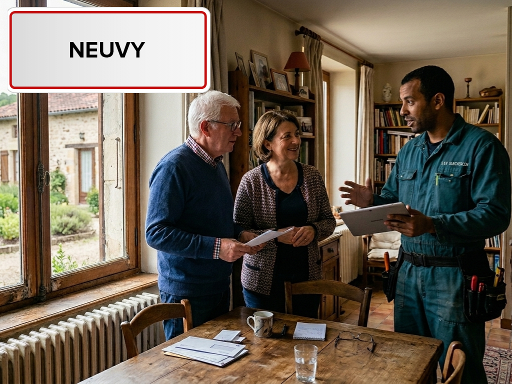 Installation de pompe à chaleur à Neuvy (03000) dans l'Allier