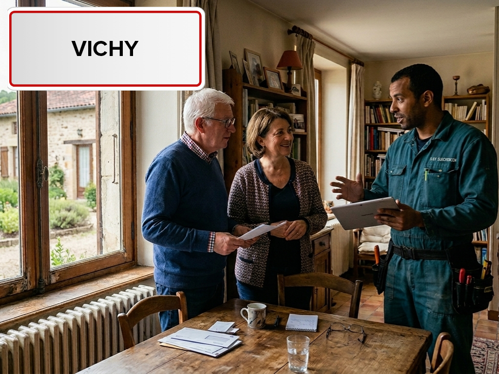 Installation de pompe à chaleur à Vichy (03200) dans l'Allier